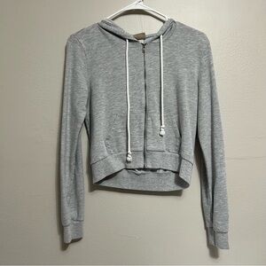 Cropped Gray Women's Hoodie